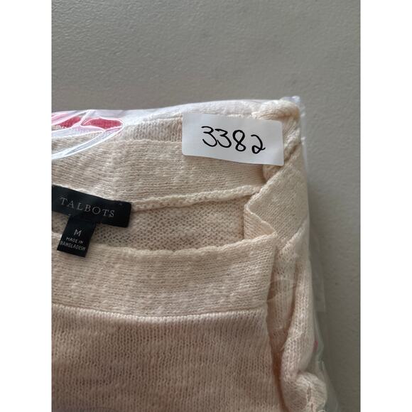 Talbots Women's Size Medium Striped Boat Neck Knit Pullover Light Weight Sweater - Picture 10 of 10